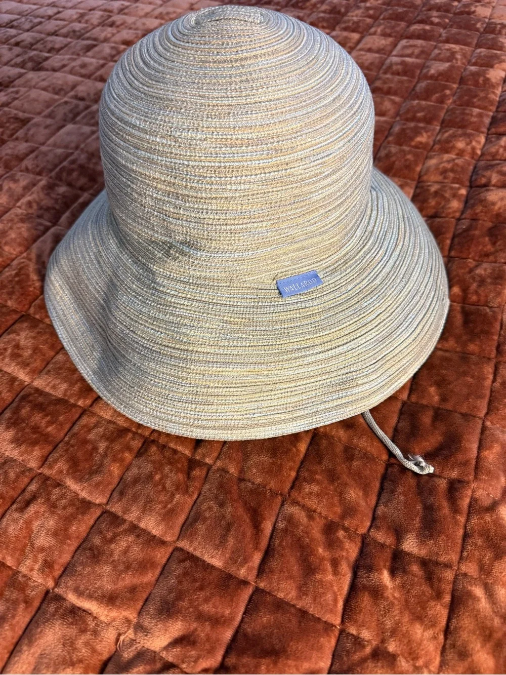 Wallaroo Wide Brim Women’s Straw Sun Hat in Pale Sage - Picture 2 of 8
